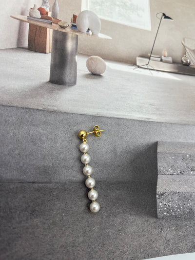Long Pearl Chain Earring