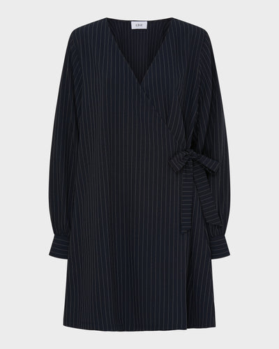 Plain Short Wrap Dress