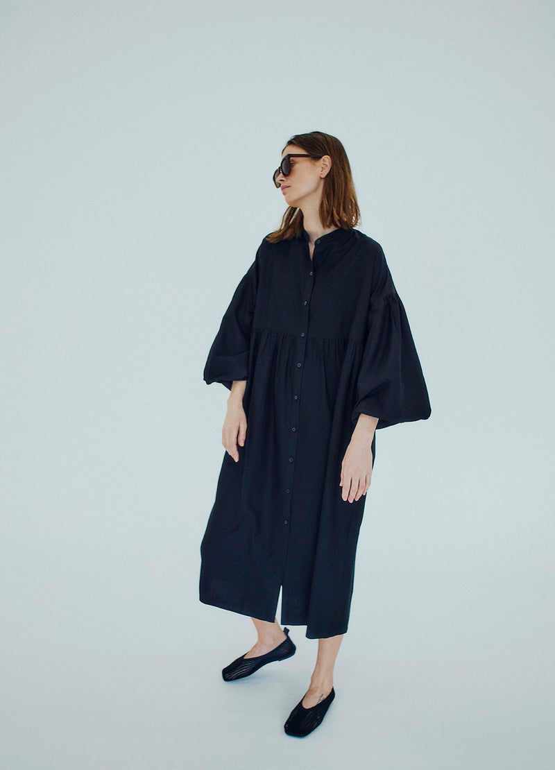 Balloon Sleeve Shirt Dress image 3