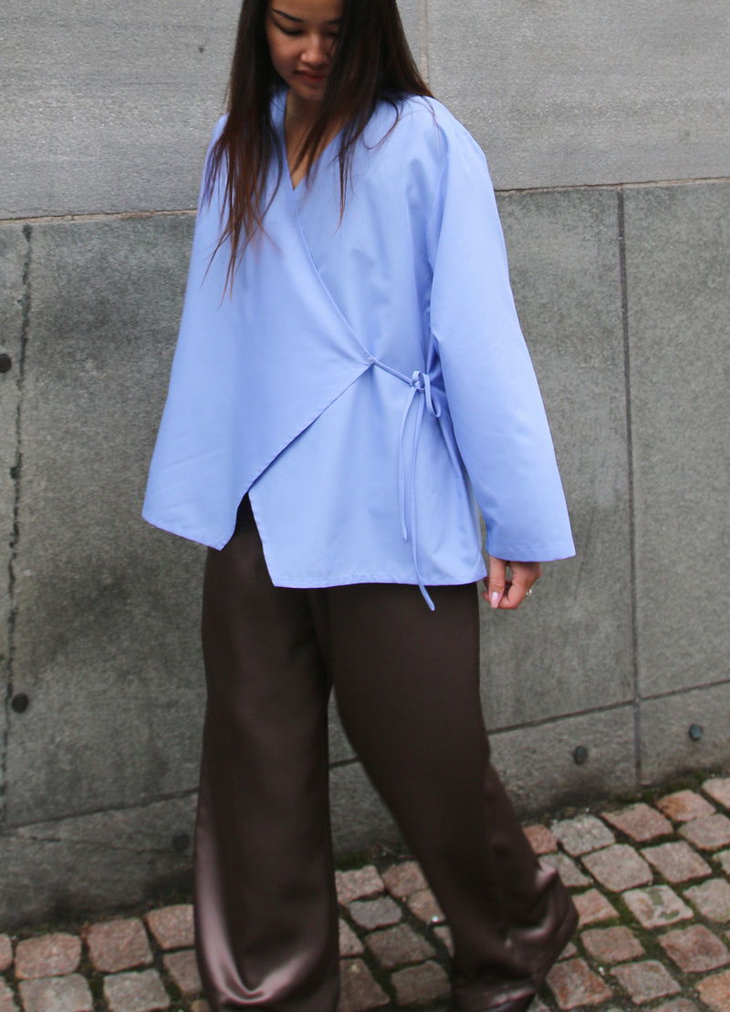 Flared Sleeve Wrap Top image 5