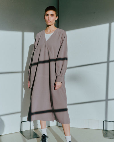 Plain Long Wrap Dress