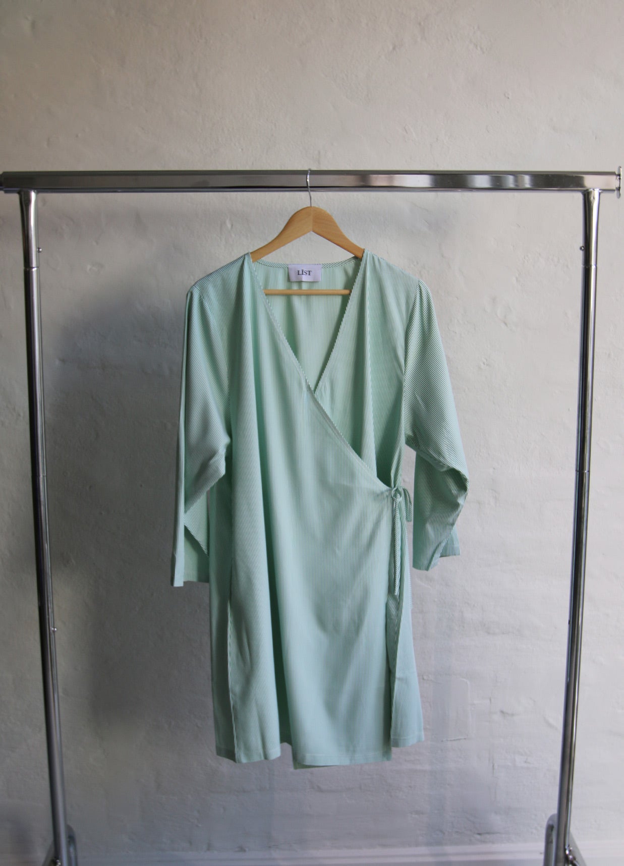 Flared Sleeve Wrap Dress
