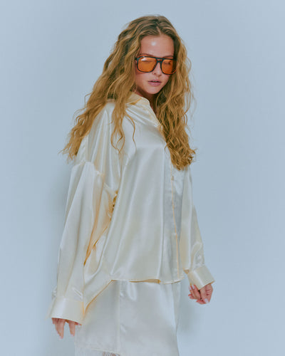 Basic Short Silk Shirt