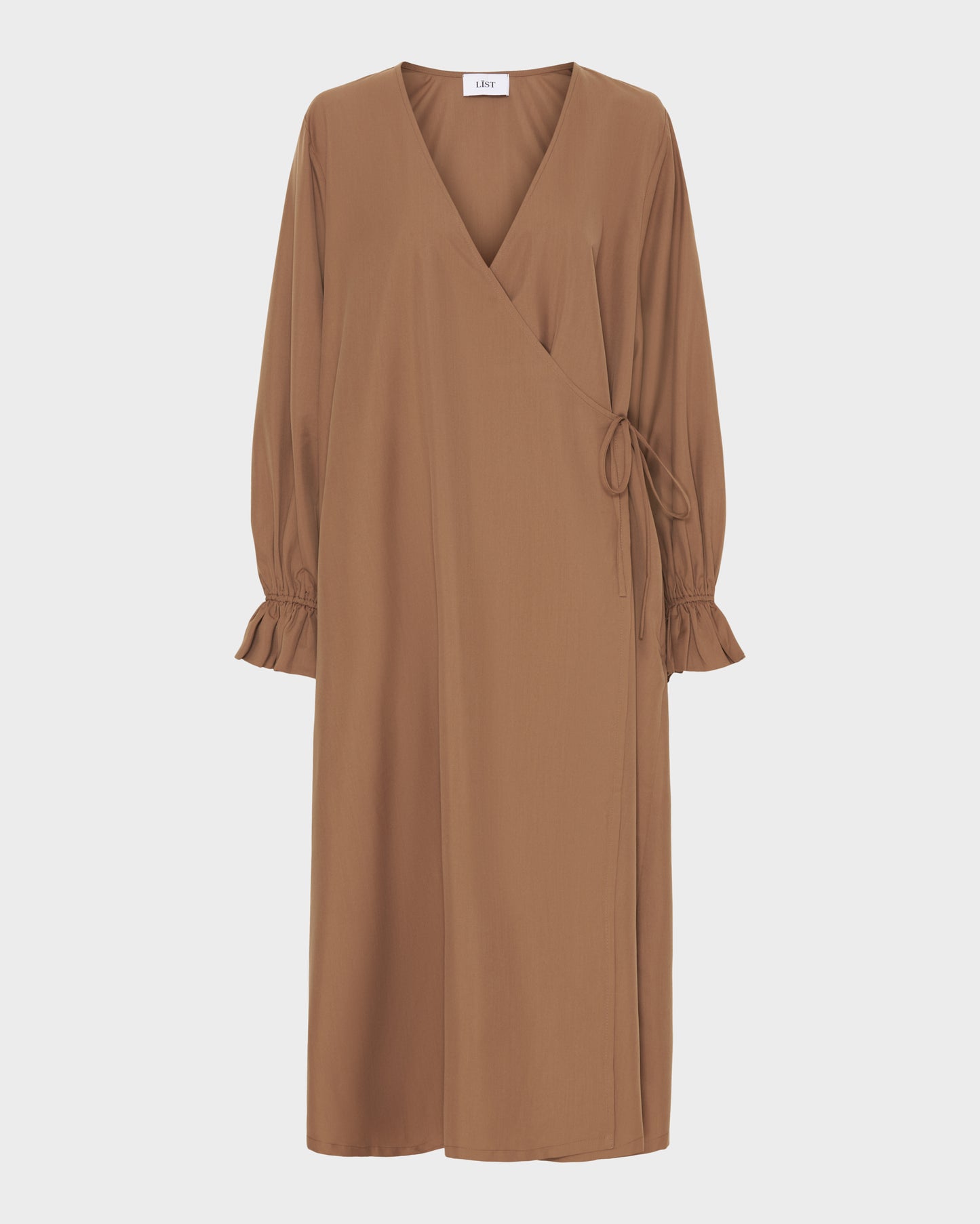 Frill Sleeve Wrap Dress