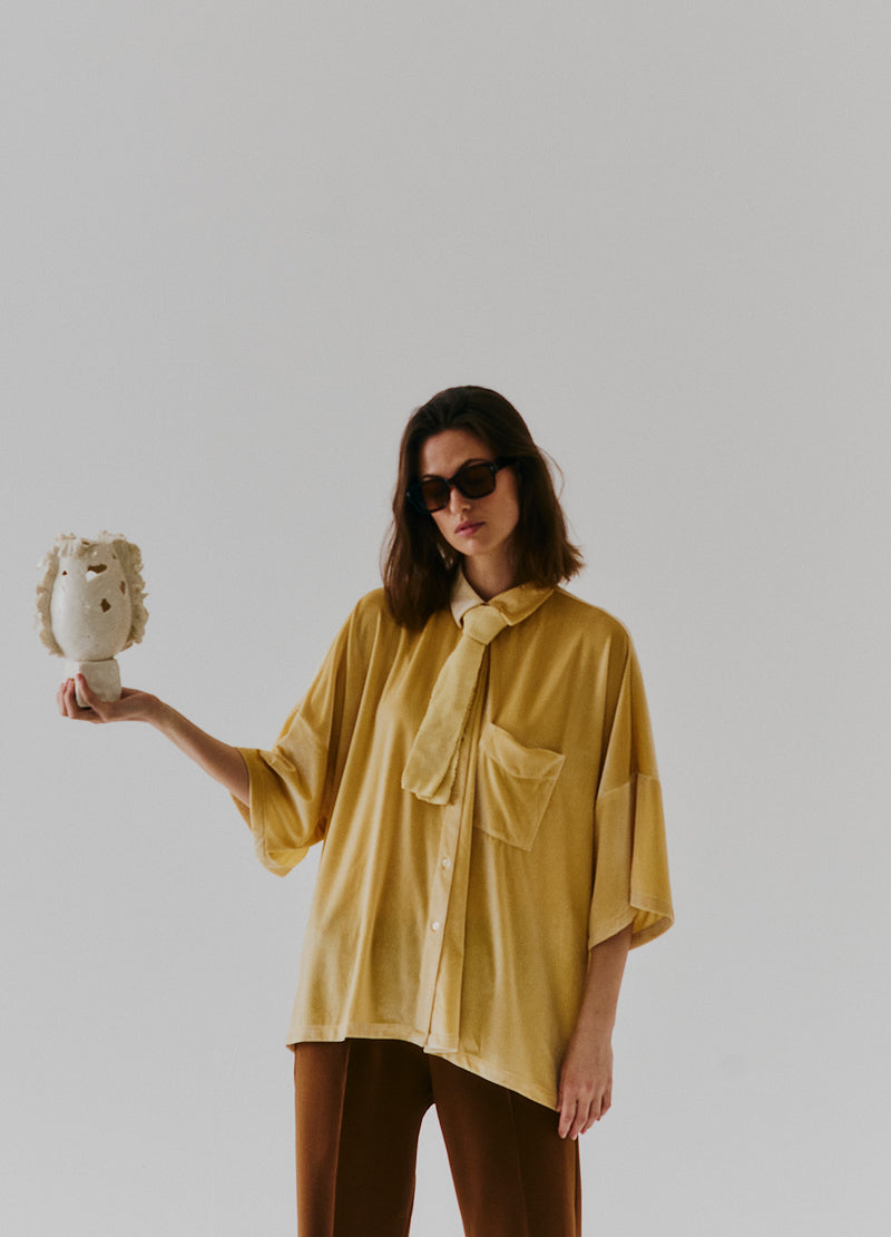 Velvet Short Sleeve Shirt image 2