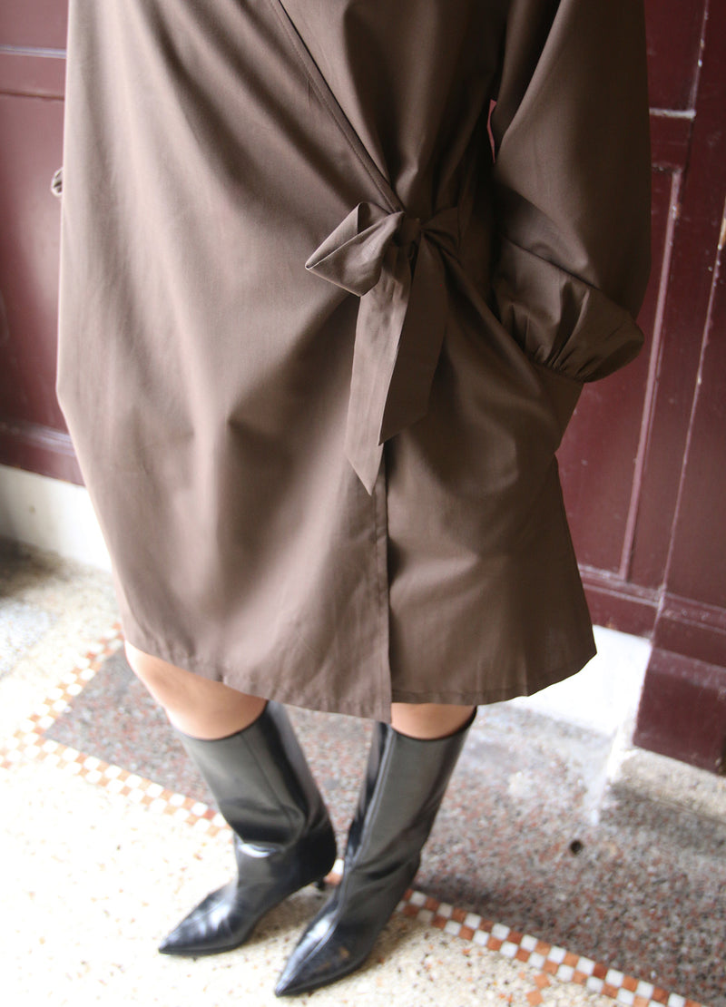 Plain Short Wrap Dress image 5