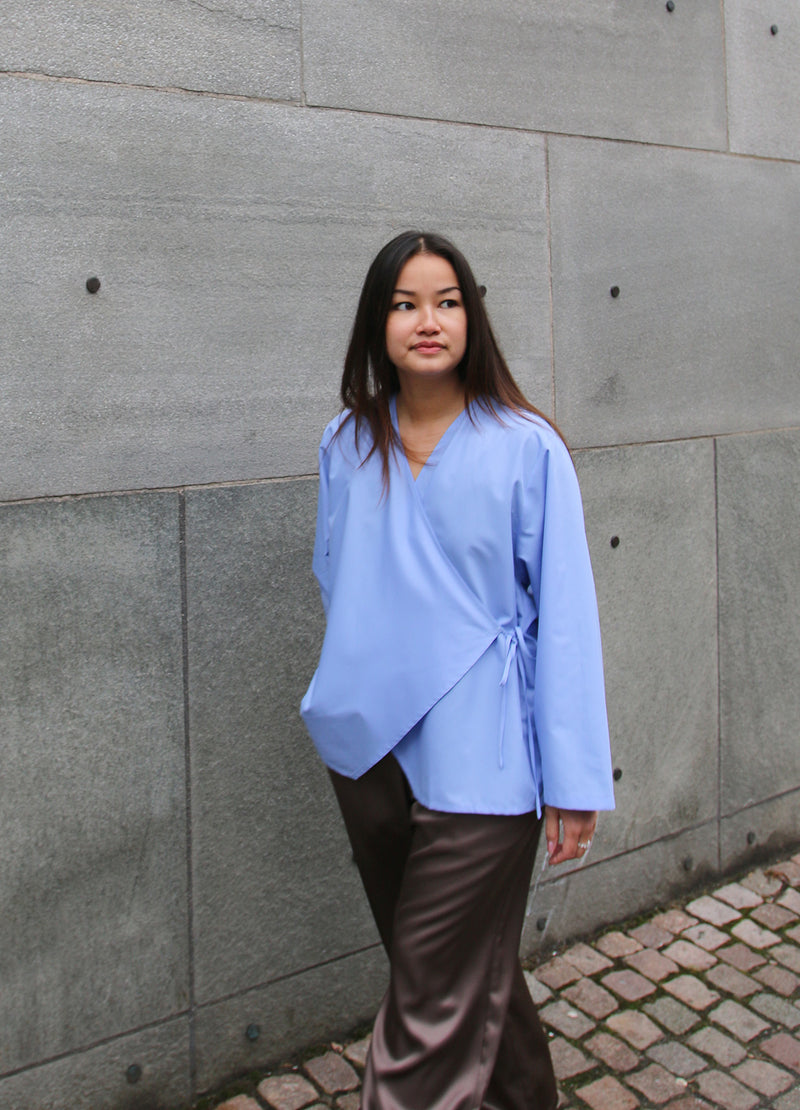 Flared Sleeve Wrap Top image 2