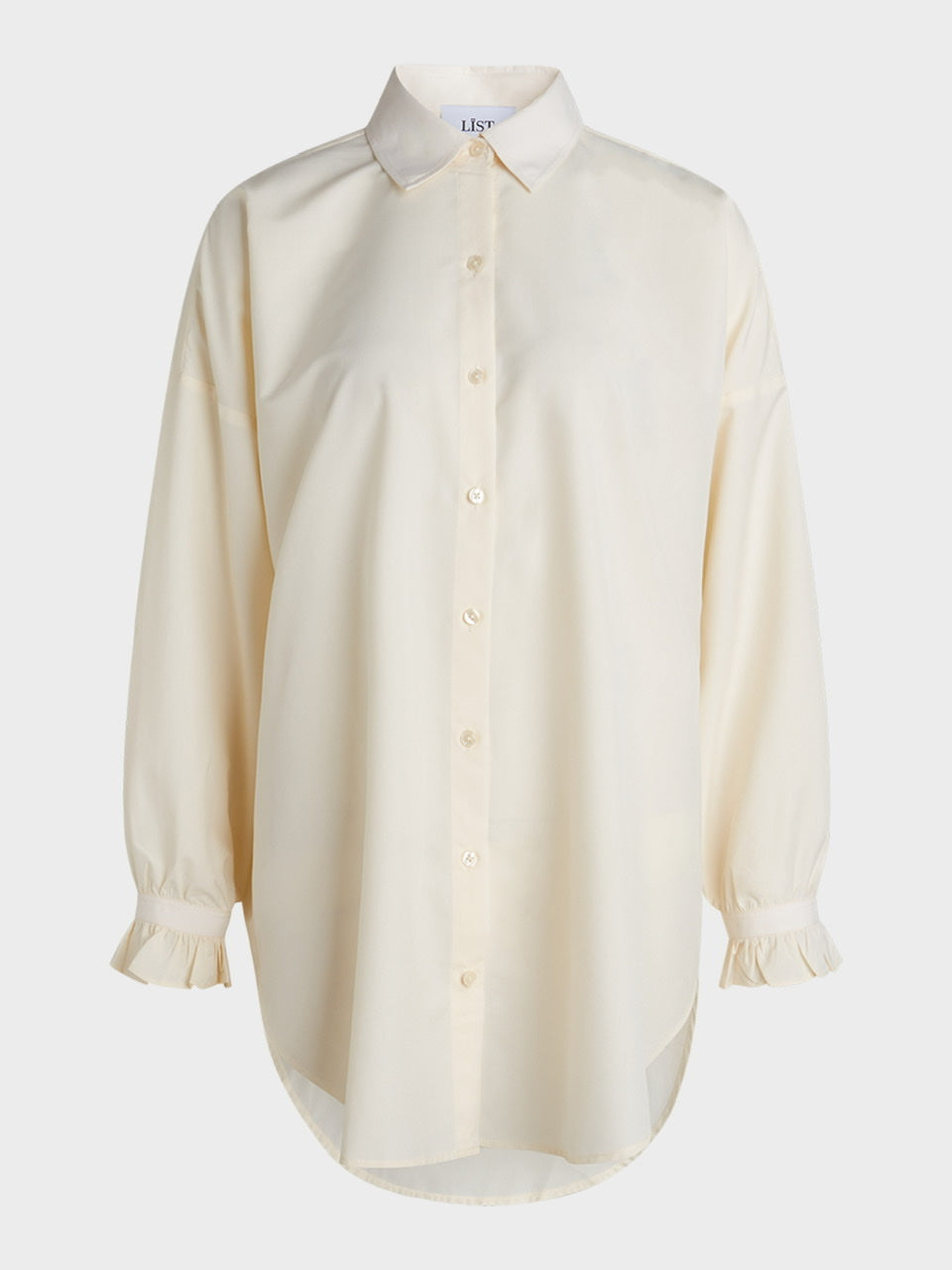 Ruffle Sleeve Long Shirt