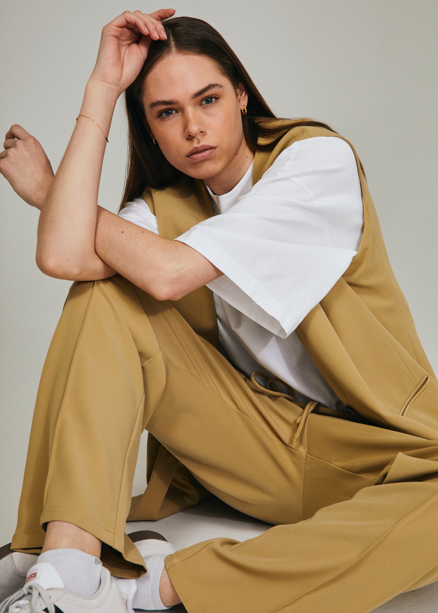 Plain Collar Blazer Vest
