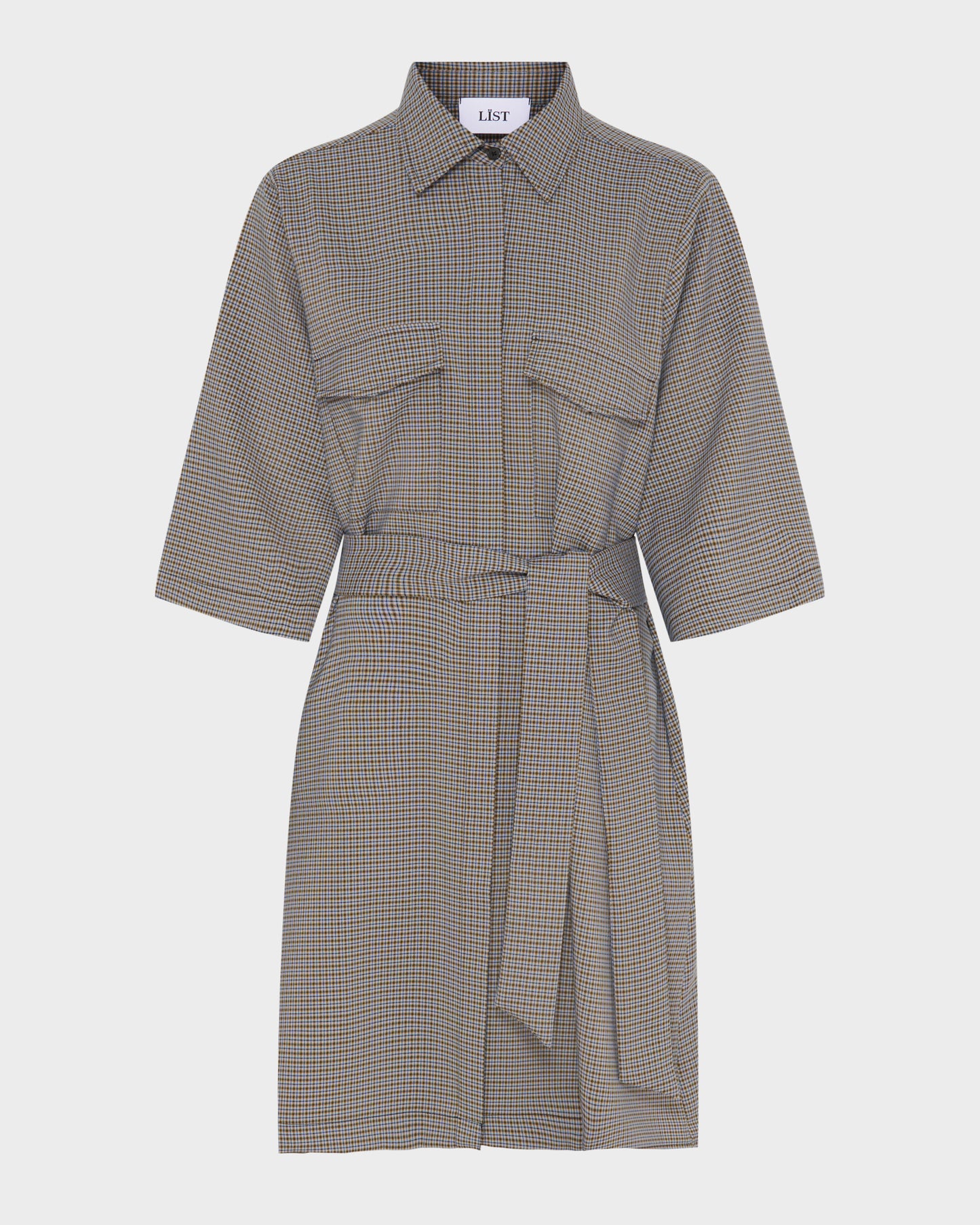 Belted Wide Sleeve Dress