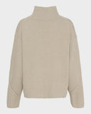 High Neck Needledrop Knit