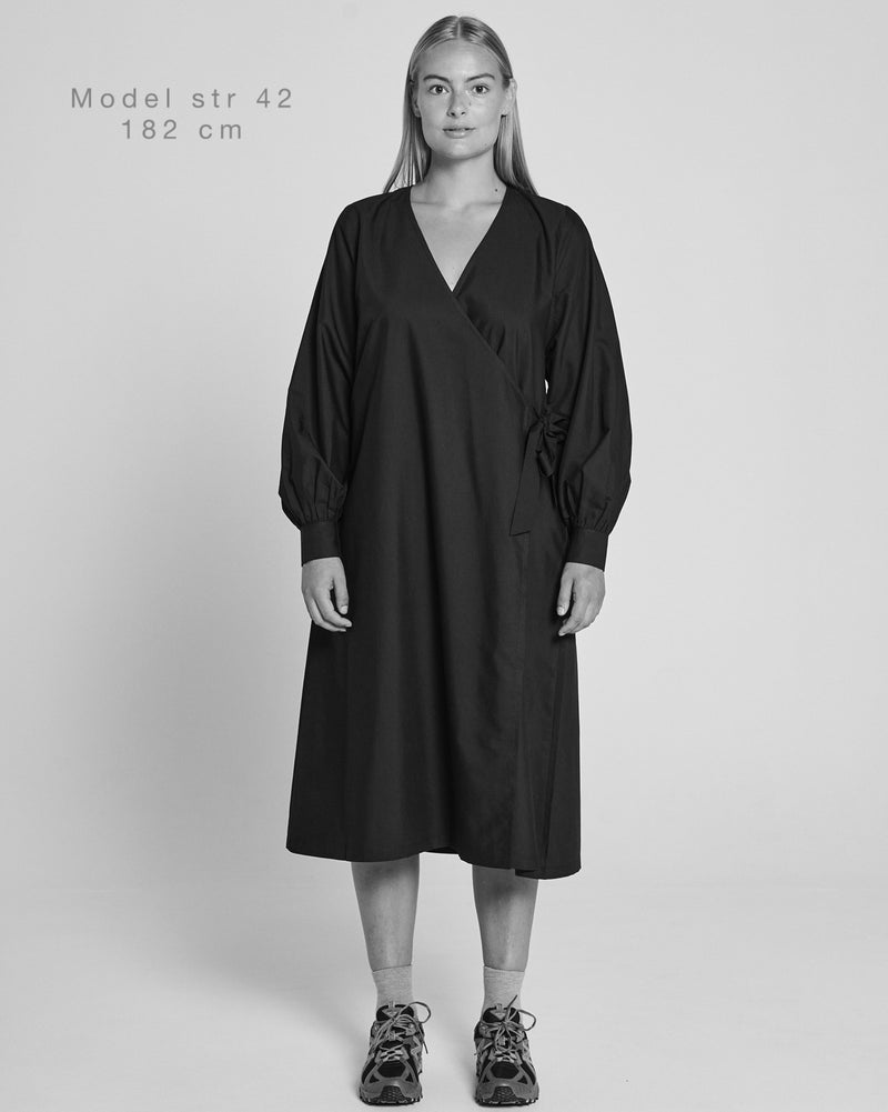 Plain Long Wrap Dress image 8