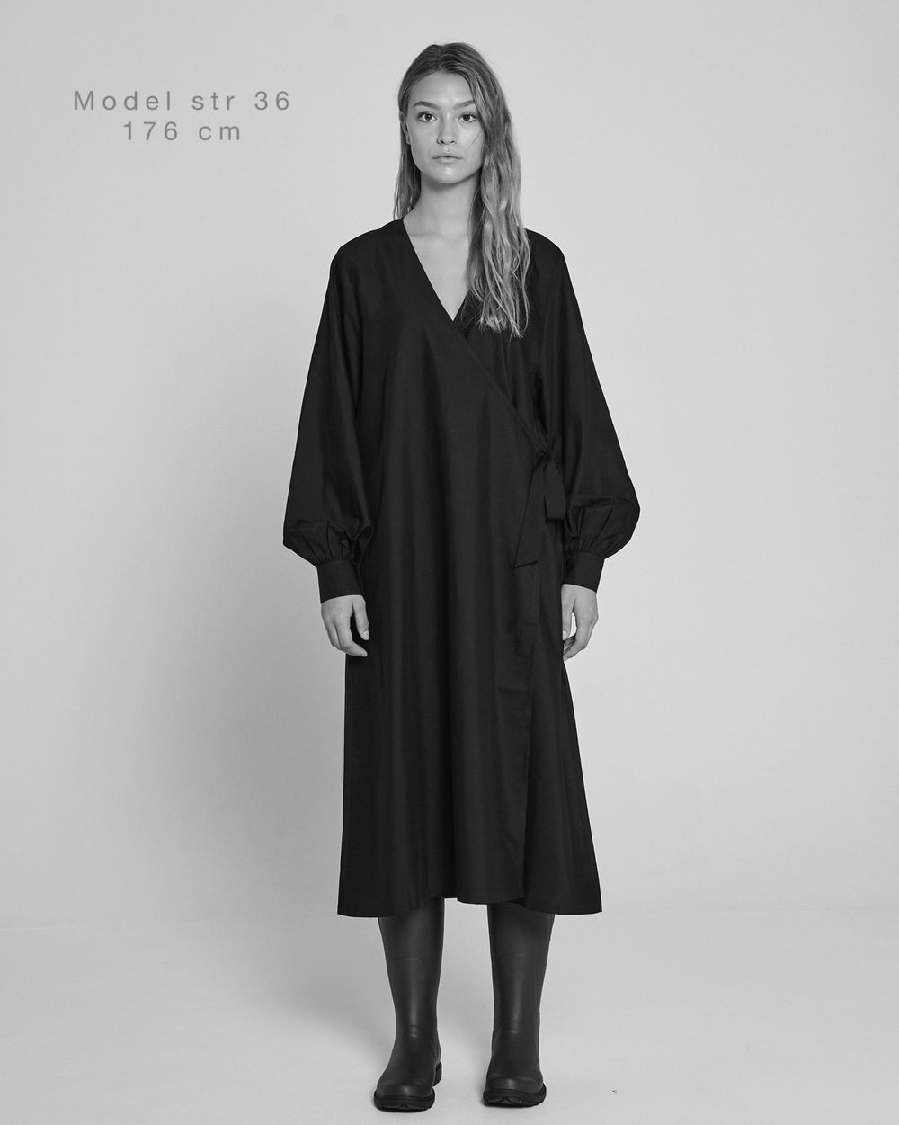 Plain Long Wrap Dress image 5