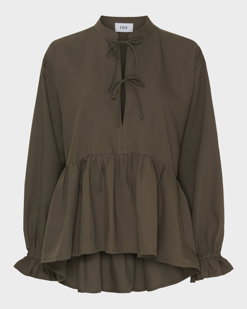 Frill Sleeve Peplum Shirt image 1