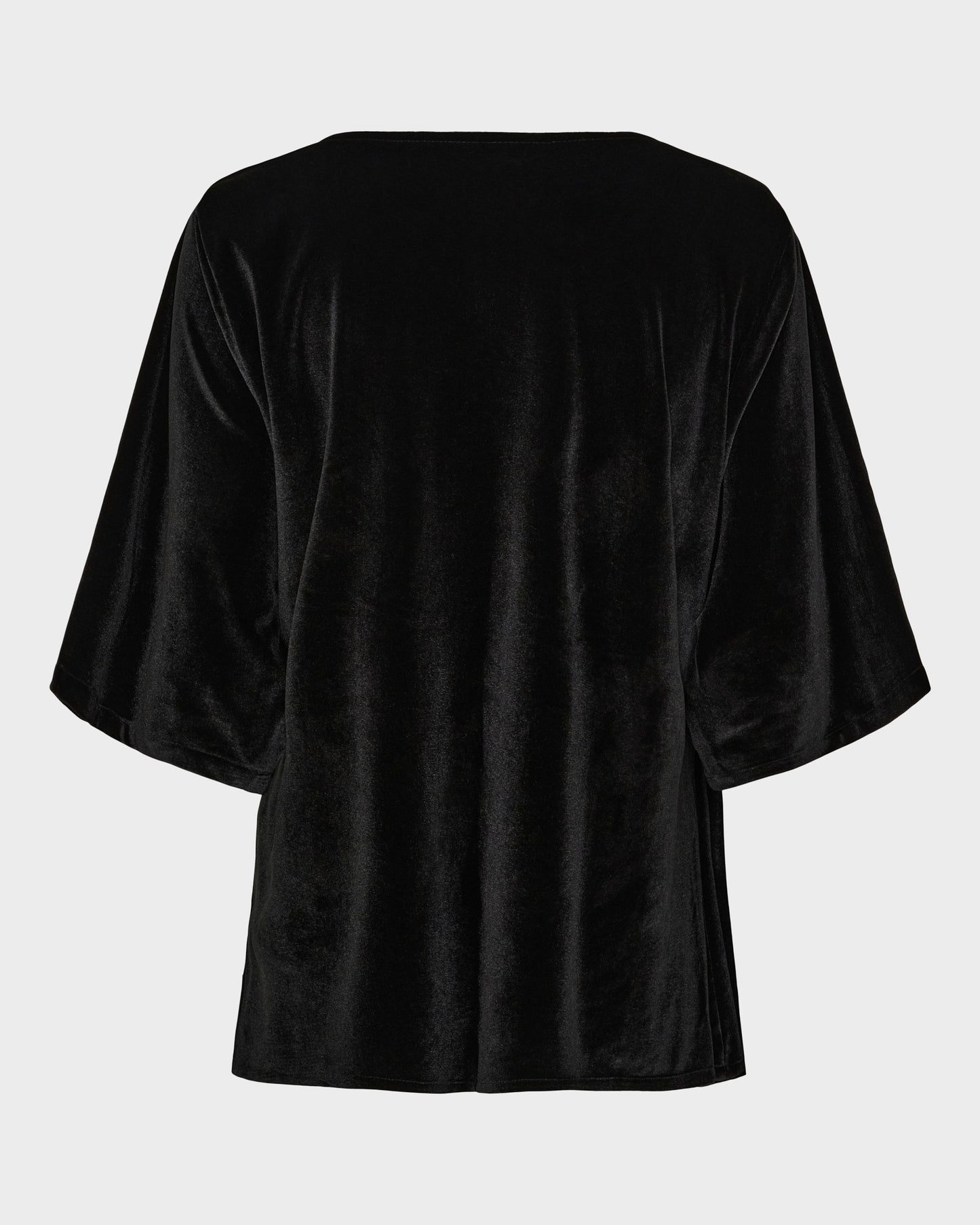 Velvet Wide Sleeve Wrap Top