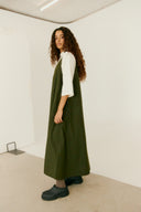 Long SL V Neck Dress