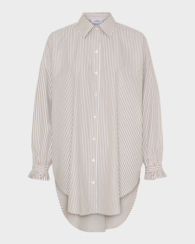 Ruffle Sleeve Long Shirt