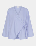 Flared Sleeve Wrap Top