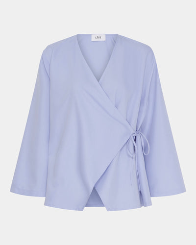 Flared Sleeve Wrap Top