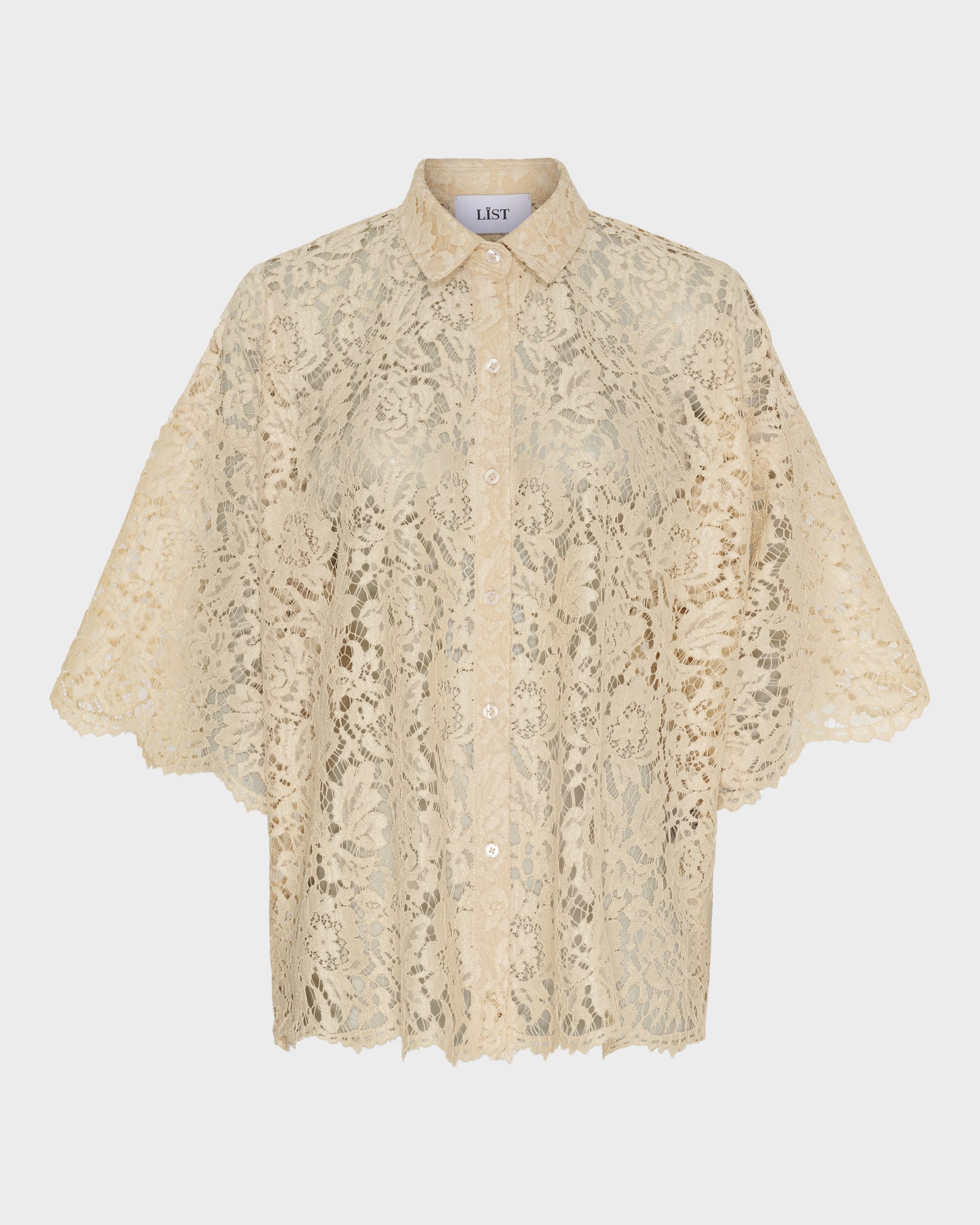 Short Sleeve Lace Shirt