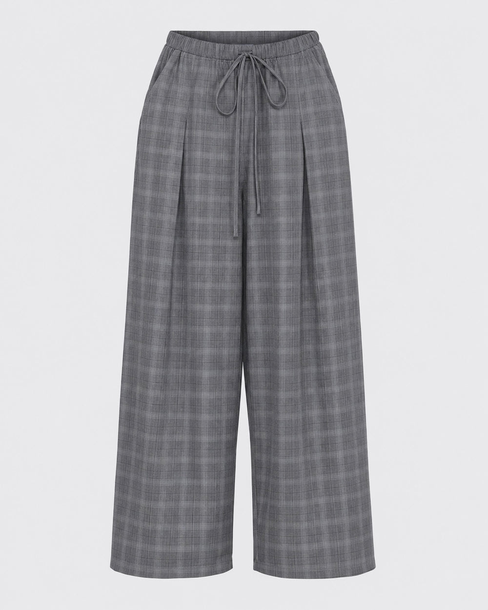 Pleated Wide Leg Wool Pant