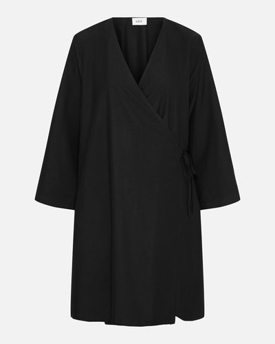 Flared Sleeve Wrap Dress