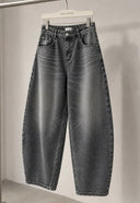 Curved Denim Pants