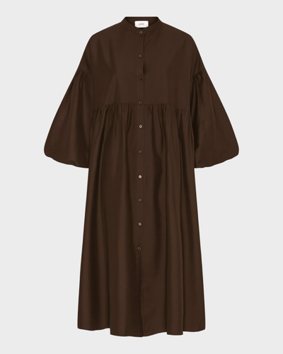 Bubble Sleeve Shirt Dress