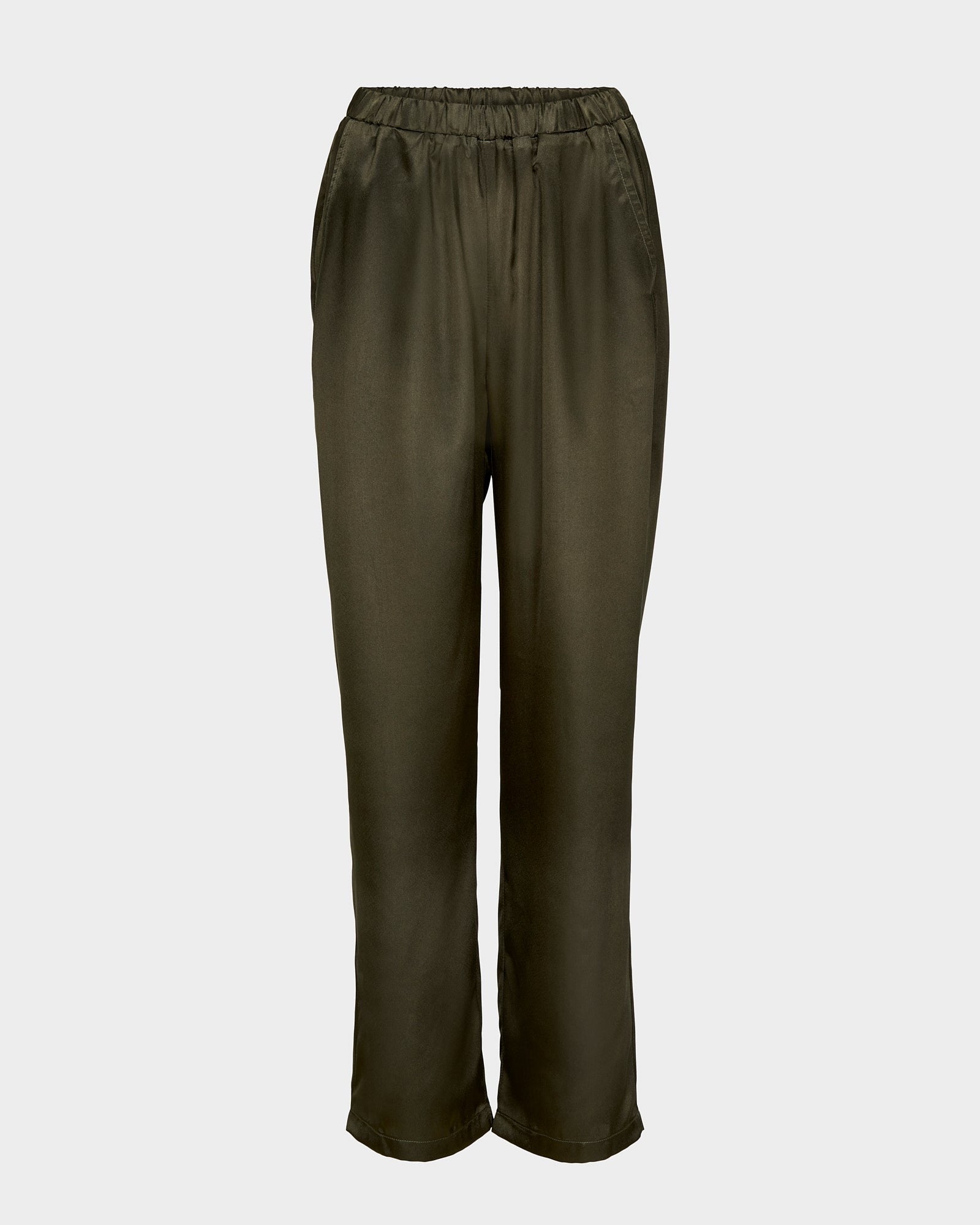 Straight Leg Silk Pant