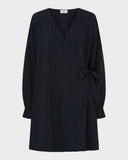 Plain Short Wrap Dress