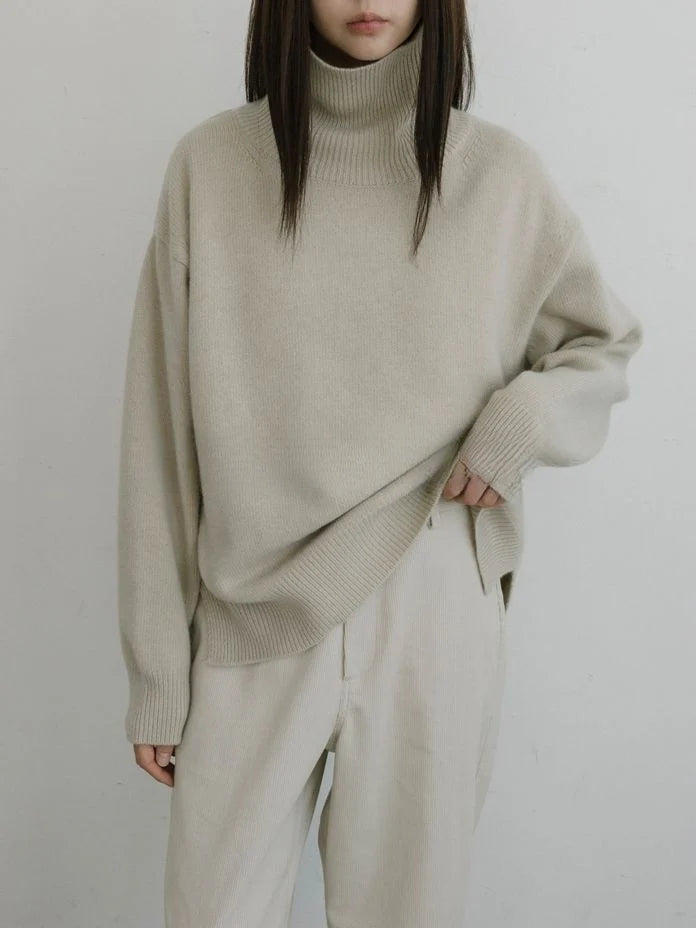 High Neck Slit Knit image 3