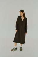 Plain Long Wrap Dress