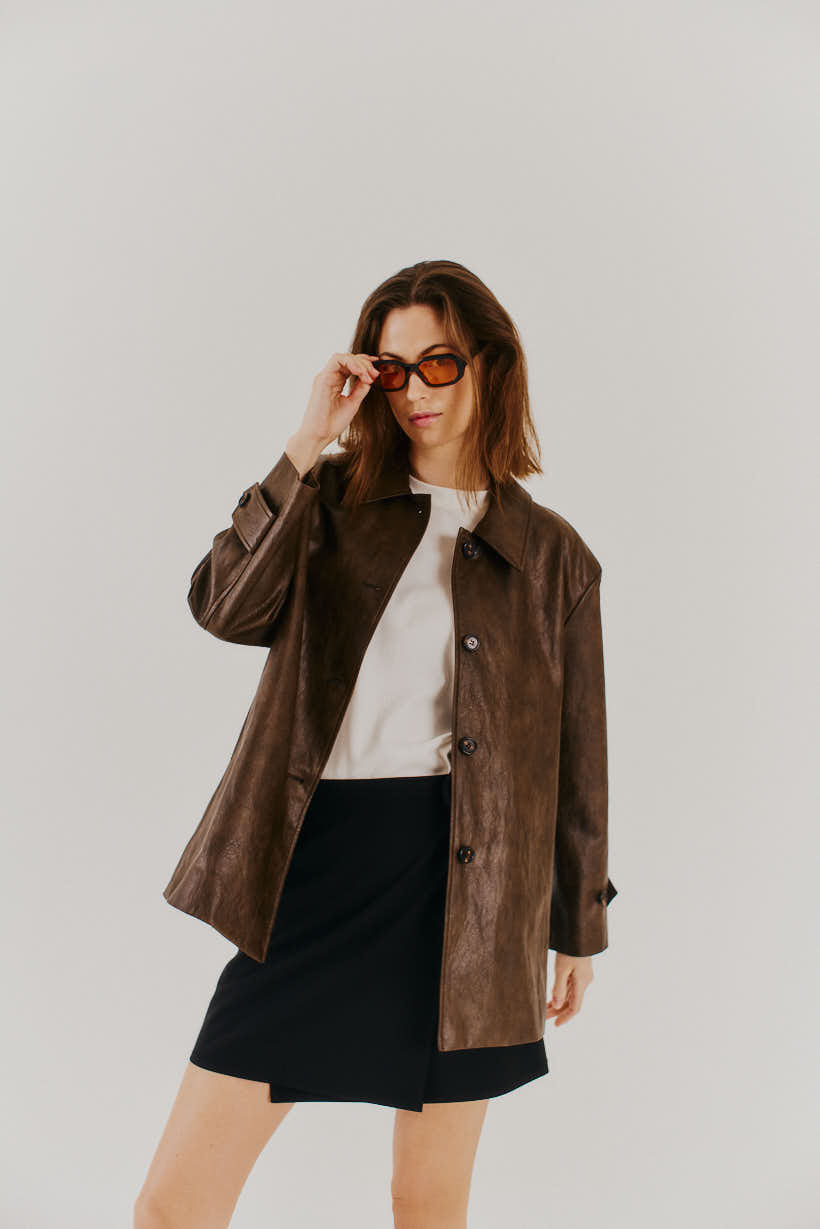 Faux Leather Jacket