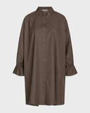 Frill Sleeve Shirt Dress