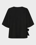 Wide Sleeve Wrap Top