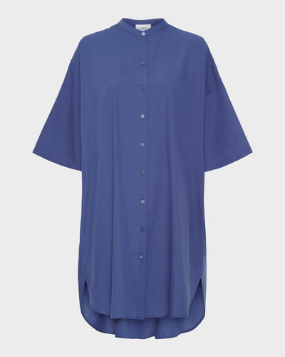 Oversized Mandarin Shirt Dress