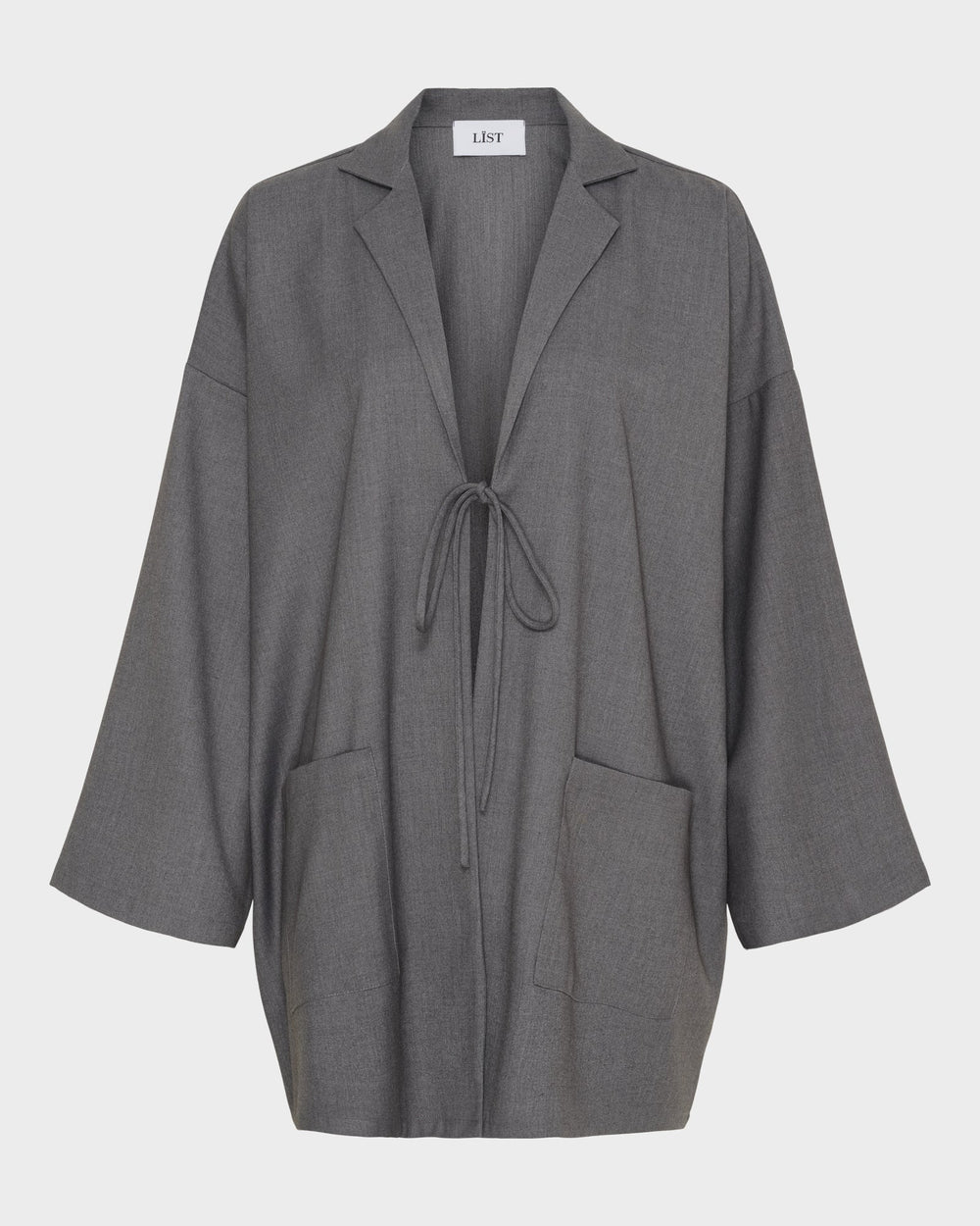 PJ Collar Wool Kimono