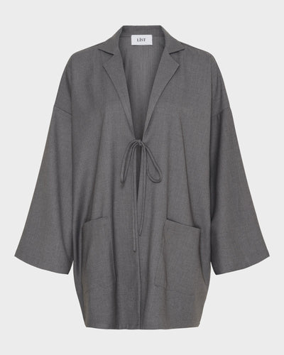 PJ Collar Wool Kimono