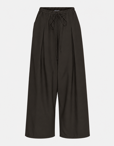 Pleated Wide Leg Wool Pant