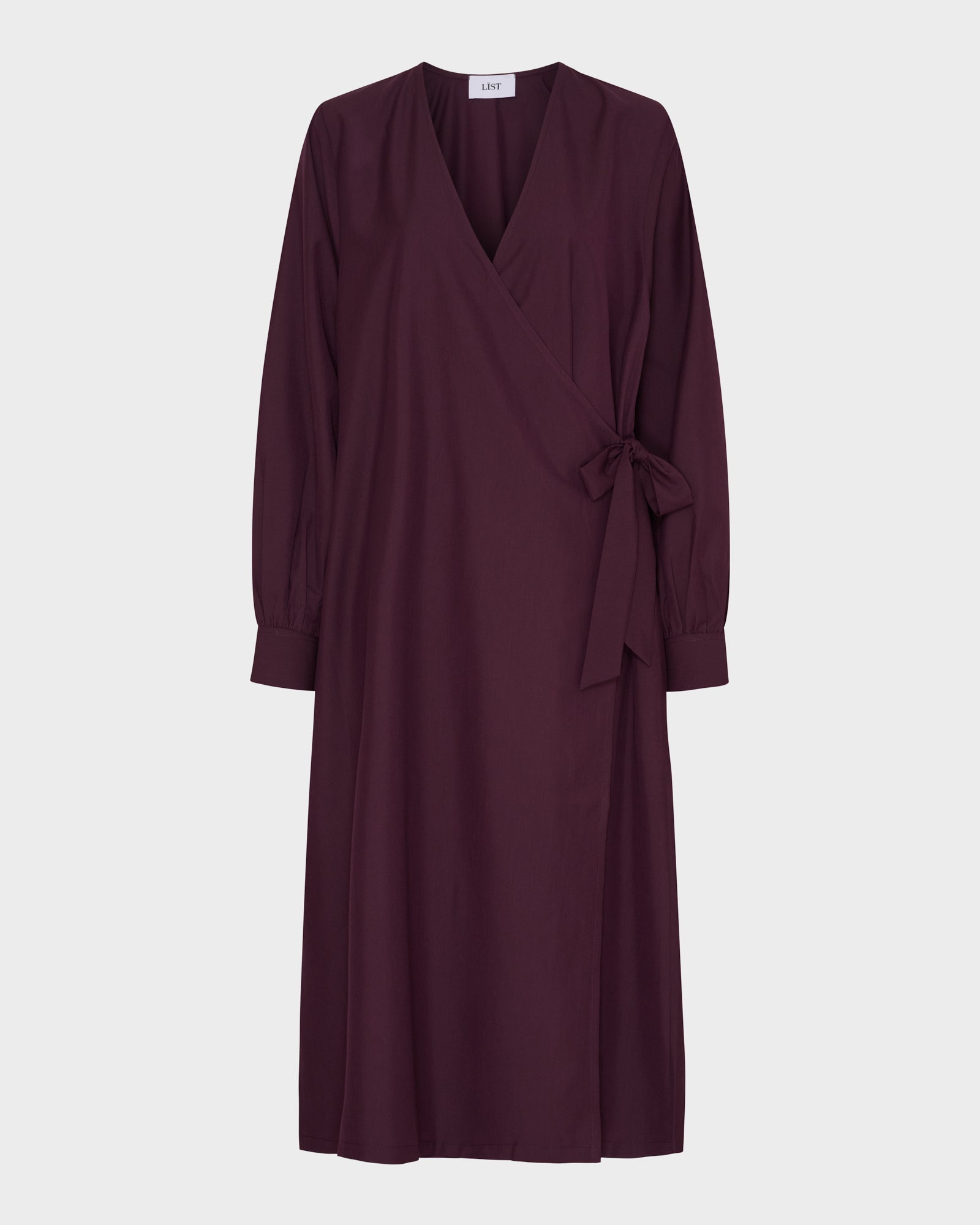 Plain Long Wrap Dress