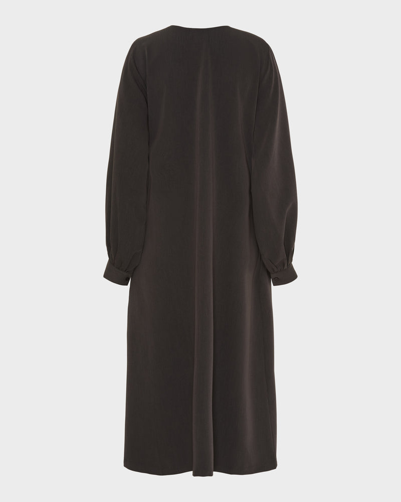 Plain Long Wrap Dress image 4