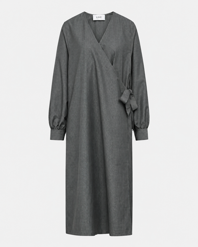 Plain Long Wrap Dress