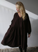 V-Neck Drop Back Dress