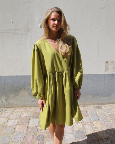 Oversized Short Wrap Dress