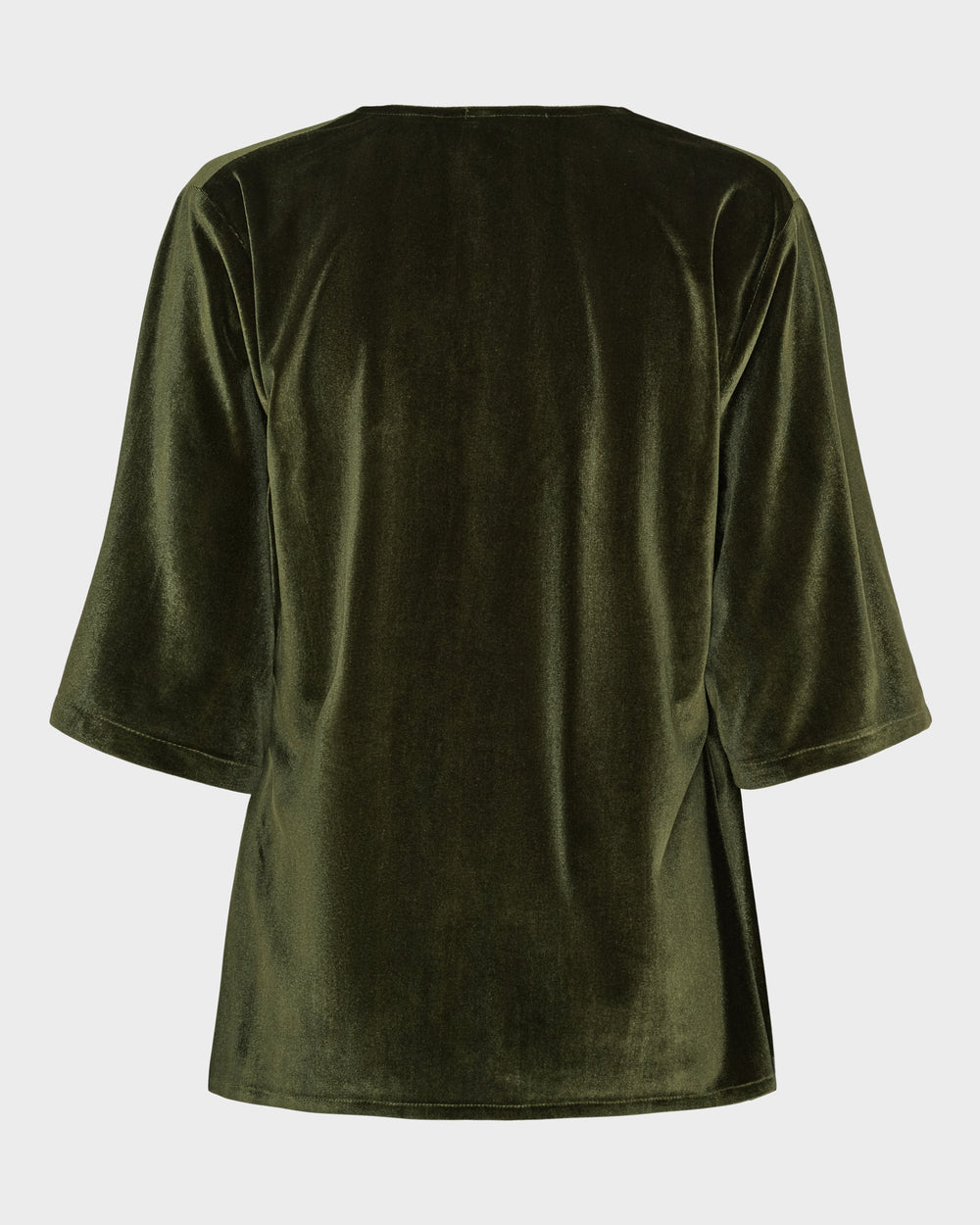 Velvet Wide Sleeve Wrap Top image 4