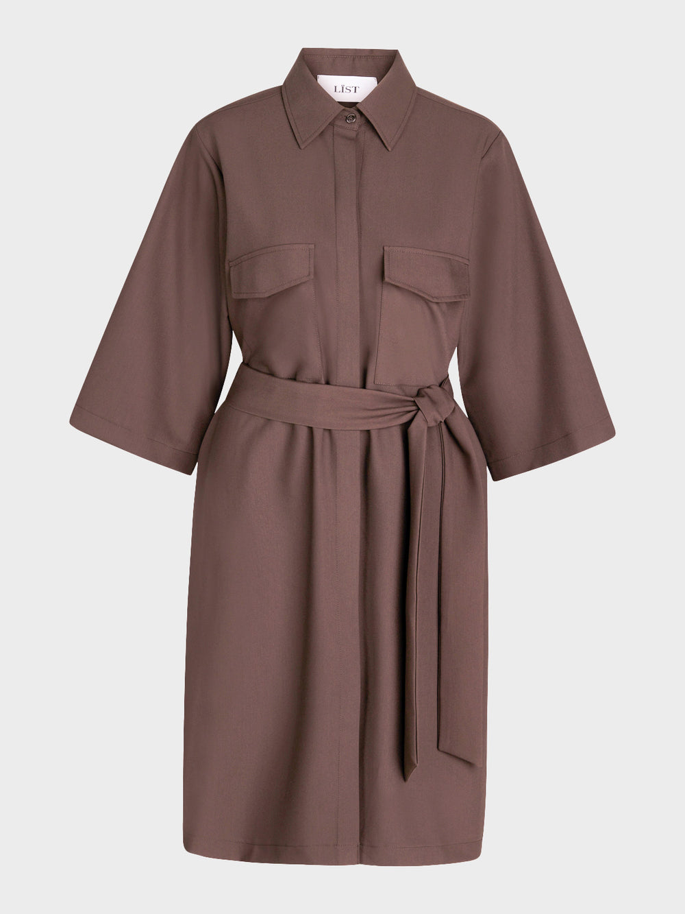 Belted Wide Sleeve Dress image 1