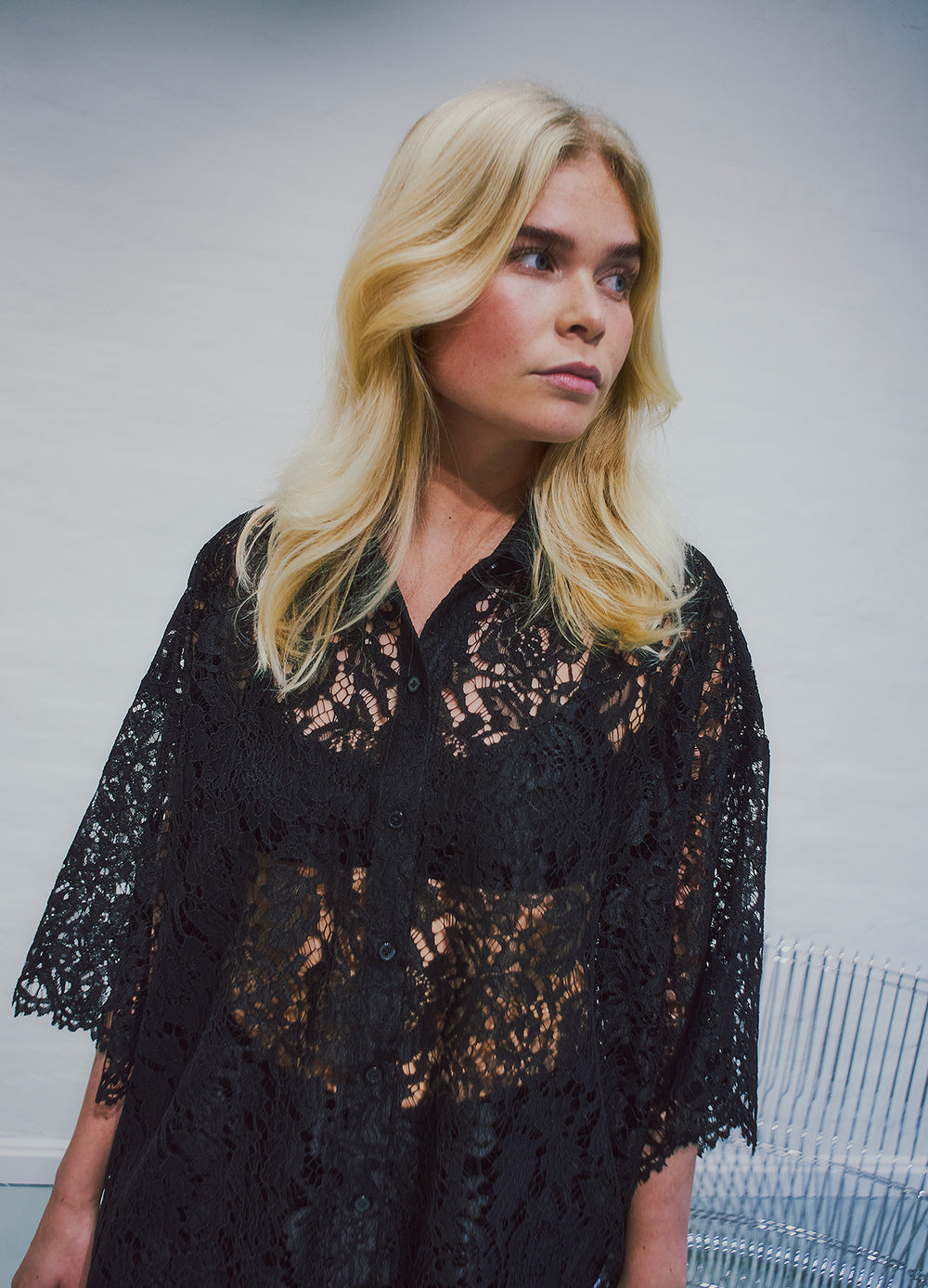 Short Sleeve Lace Shirt image 2