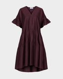 SS V Neck Drop Back Dress