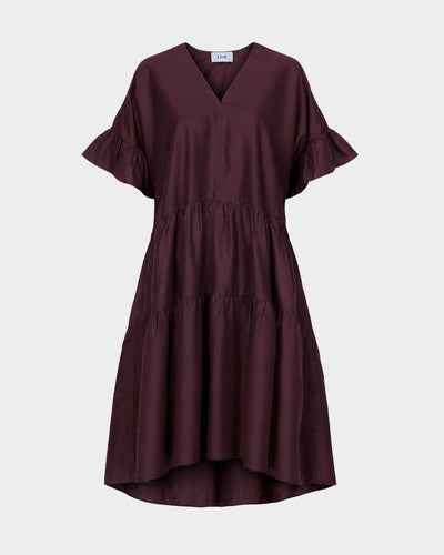 SS V Neck Drop Back Dress