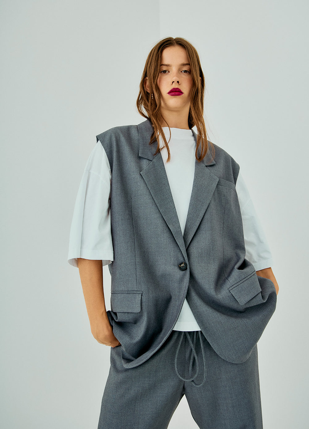 Boxy Blazer Vest image 2